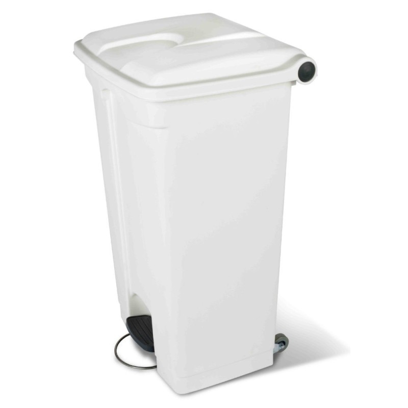 POUBELLE CONTENEUR A PEDALE BLANCHE