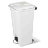 POUBELLE CONTENEUR A PEDALE BLANCHE