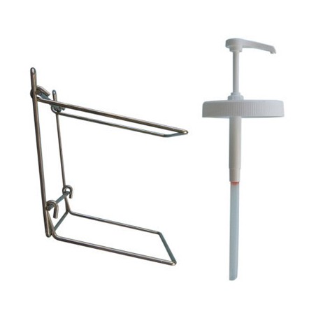 SUPPORT ET POMPE BIDON DE 5 L PET